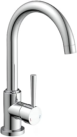 SCHÜTTE Cornwall 79161 Robinet de cuisine pivotant à 360 ° avec mitigeur monocommande Blanc : Bricolage