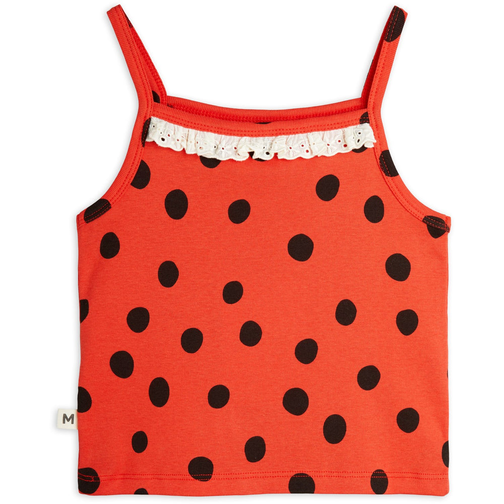 Køb Mini Rodini Red Dots AOP Lace Tank