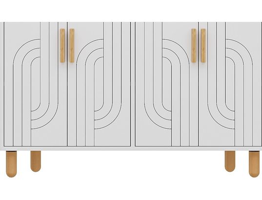 CONCEPT1 - Bahut Rodney blanc 120 x 29,6 x 73,6cm