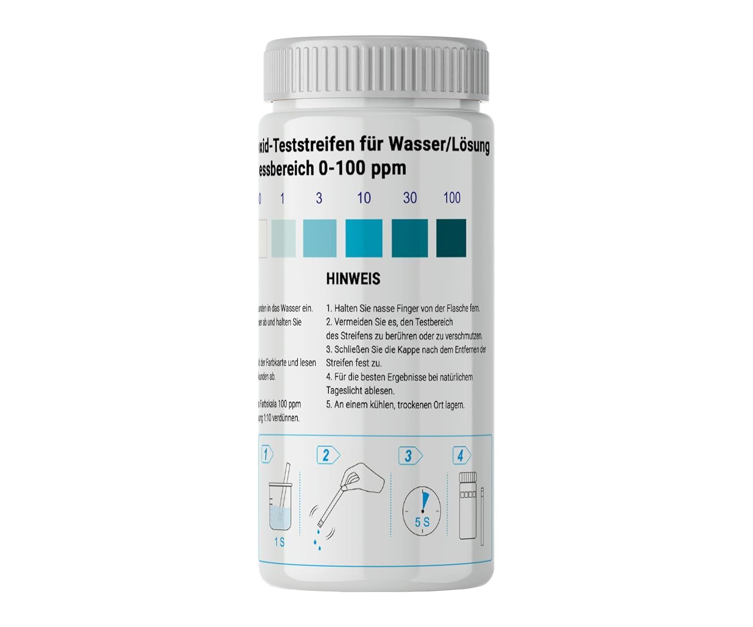 BMUT Wasserstoffperoxid 0-100 ppm Teststreifen Wassertest H2O2