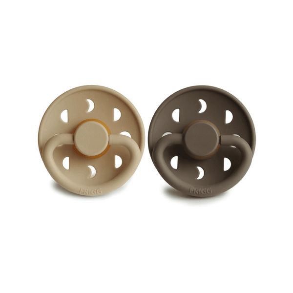 FRIGG Moon Fopspeen Cream / Sage 0-6 Mnd 2 Stuks