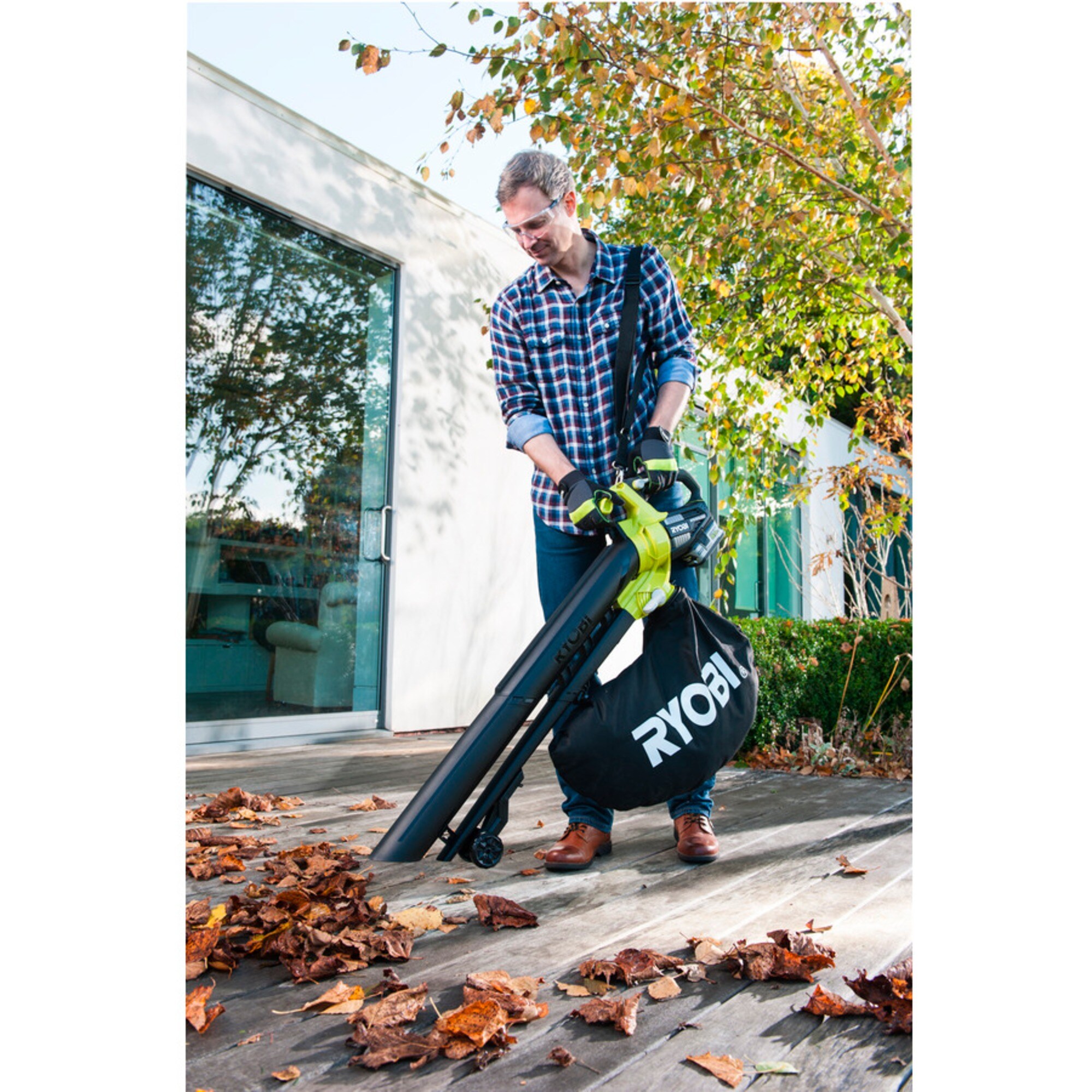 Ryobi Laubsauger/Laubbläser ONE+ Akku-Laubsauger OBV18, 18 Volt