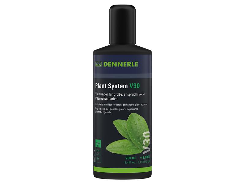 Dennerle Pflanzendünger Plant System V30, 250 ml Volldünger für grosse, anspruchsvolle Pflanzenaquarien