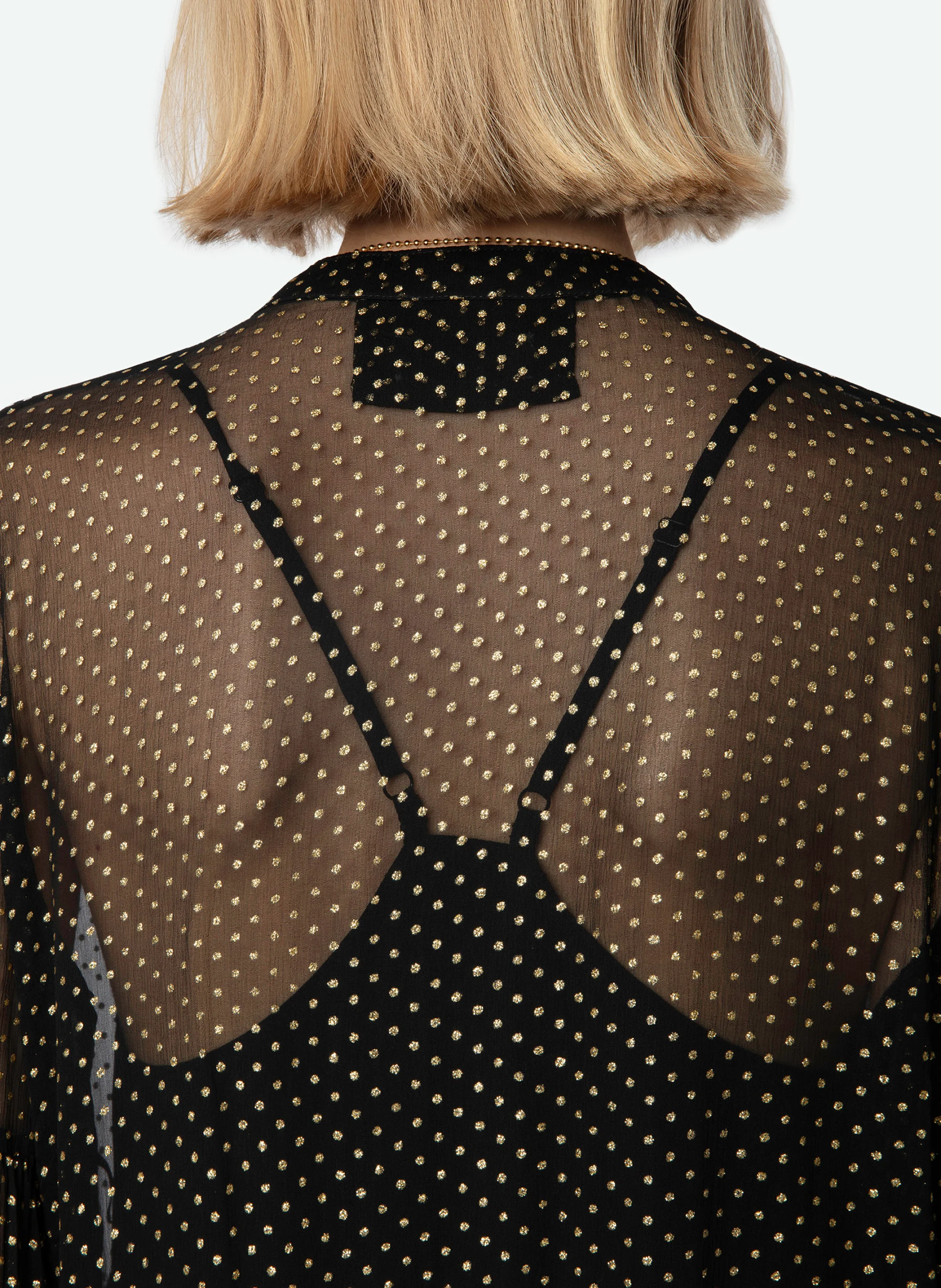 RANDY - Robe courte transparente| Noir