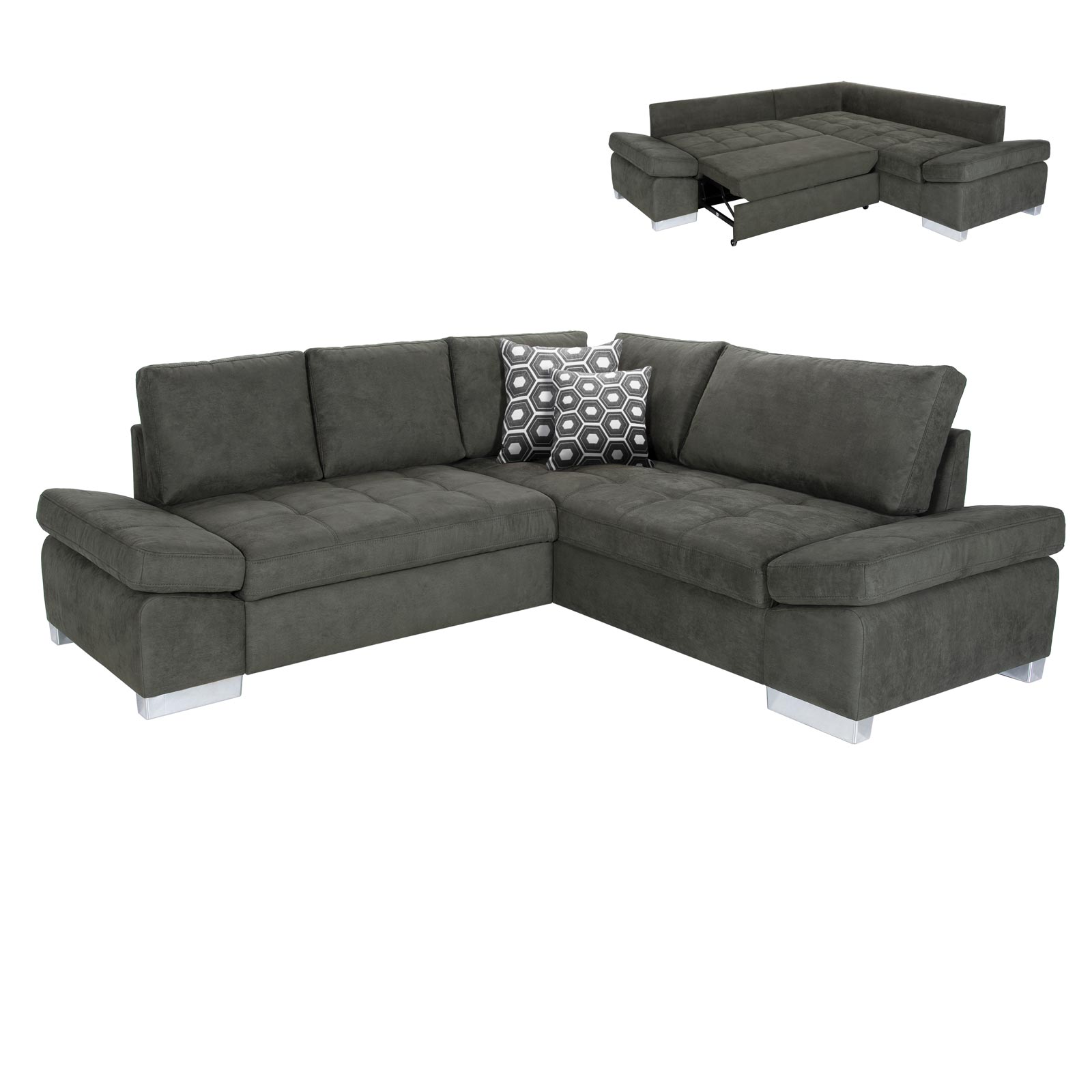 Ecksofa - green - Liegefunktion links
