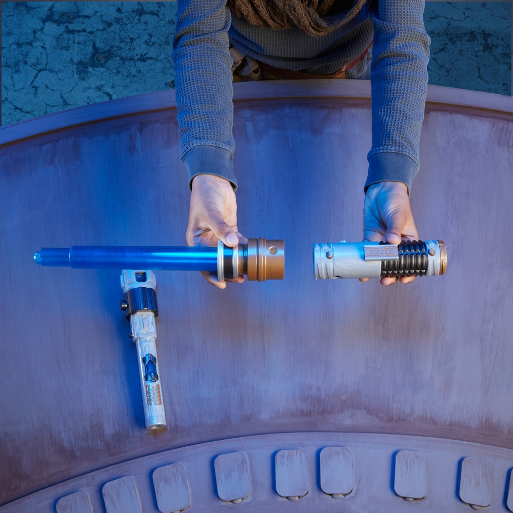 Star Wars Lightsaber Forge Obi-Wan Kenobi Elektronisches blaues Lichtschwert Rollenspielzeug