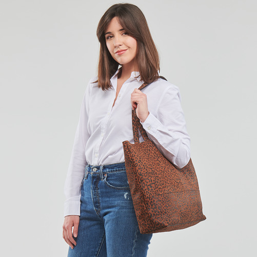 Pieces - PCALEX FOILED SUEDE SHOPPER FC - Marron