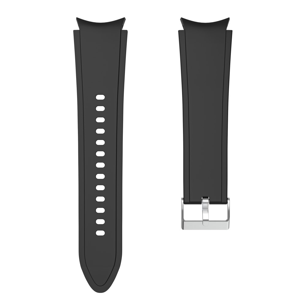 Samsung Galaxy Watch 4 Classic (46mm) Ersatz Sport Silikon Armband Soft Touch (Gelenkumfang: 180 - 230mm) - Schwarz