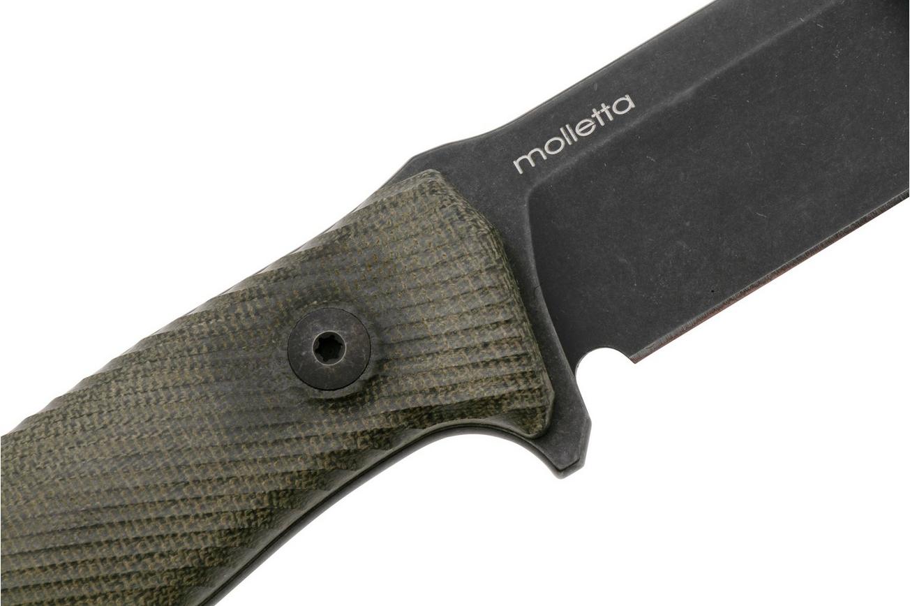 LionSteel M5B Sleipner Black, Green Canvas Micarta survivalmes