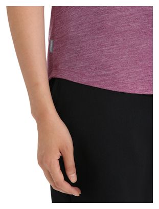 T-shirt Manches Courtes Encolure Dégagée Femme Icebreaker Sphere II Merinos Violet