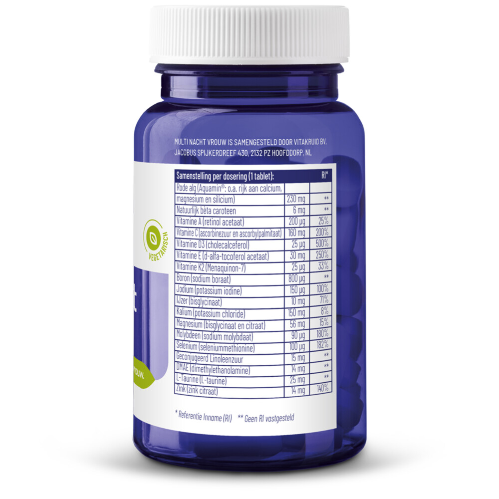 2x Vitakruid Multi Nacht Vrouw 30 tabletten