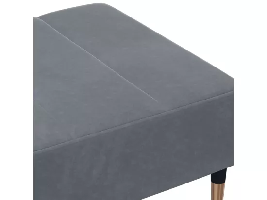 Repose-pied gris foncé 77x55x31 cm velours