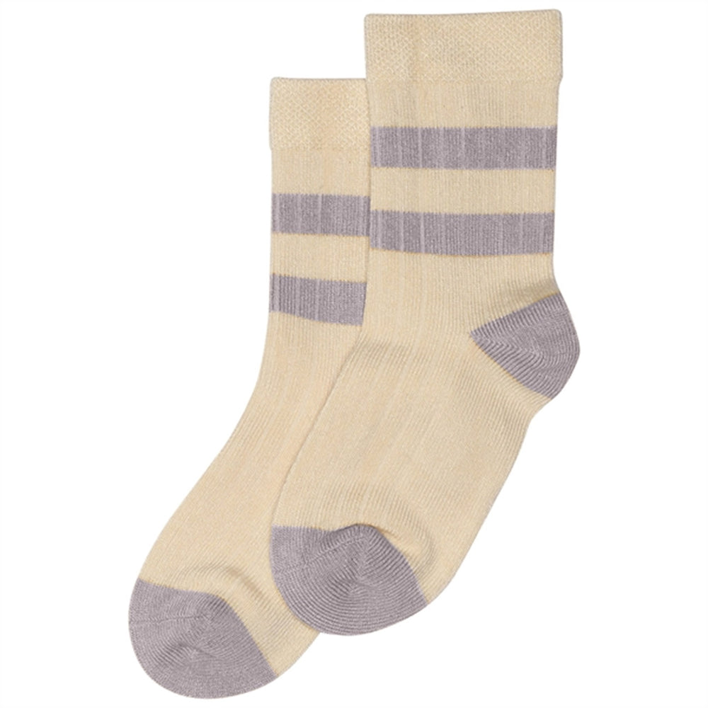 Dusty Lavender/Offwhite Bambus Strømper Sport