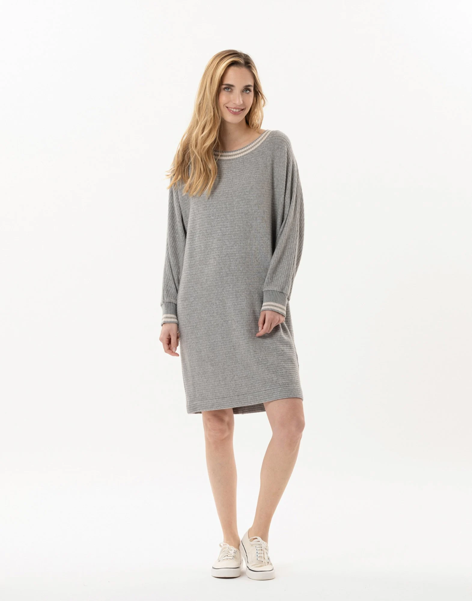 ESMEE 840 - Robe en maille tricot | Gris