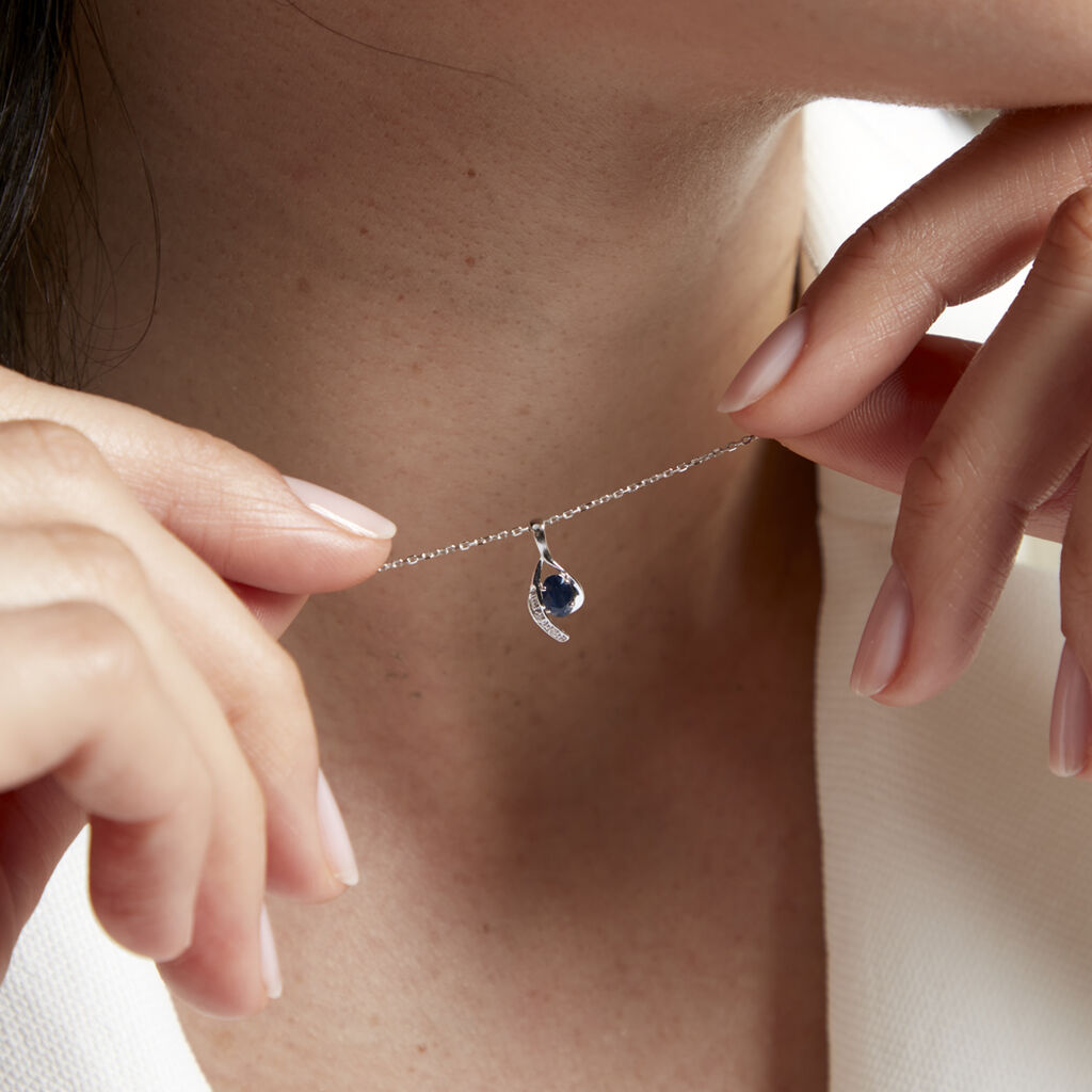 Collier Emotion Or Blanc Saphir Diamant