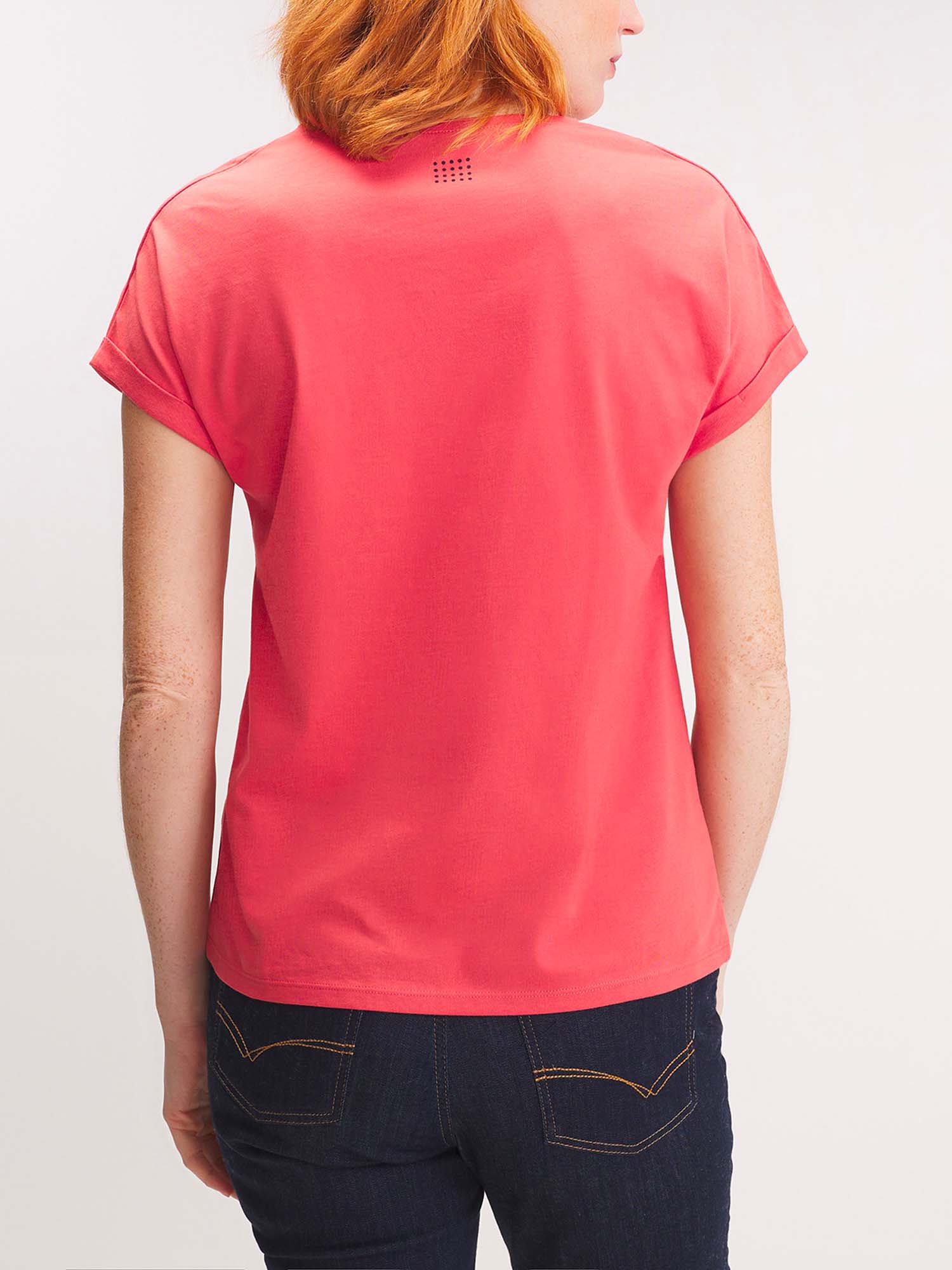 Tee Shirt Femme A Motif Rose