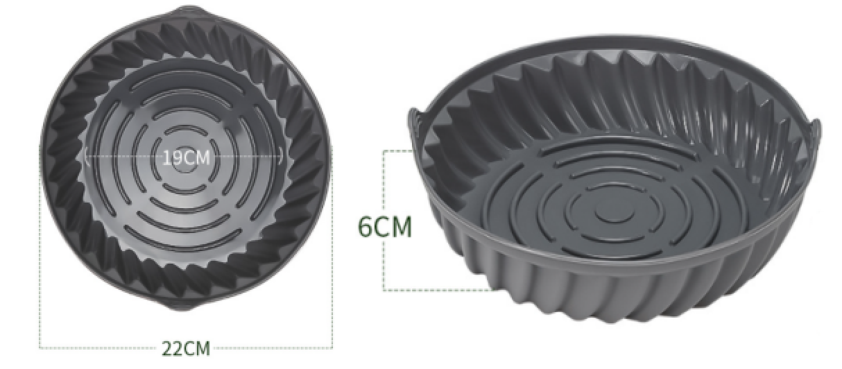Scandinavian Collection - Airfryer silikoneform, rund Ø22cm