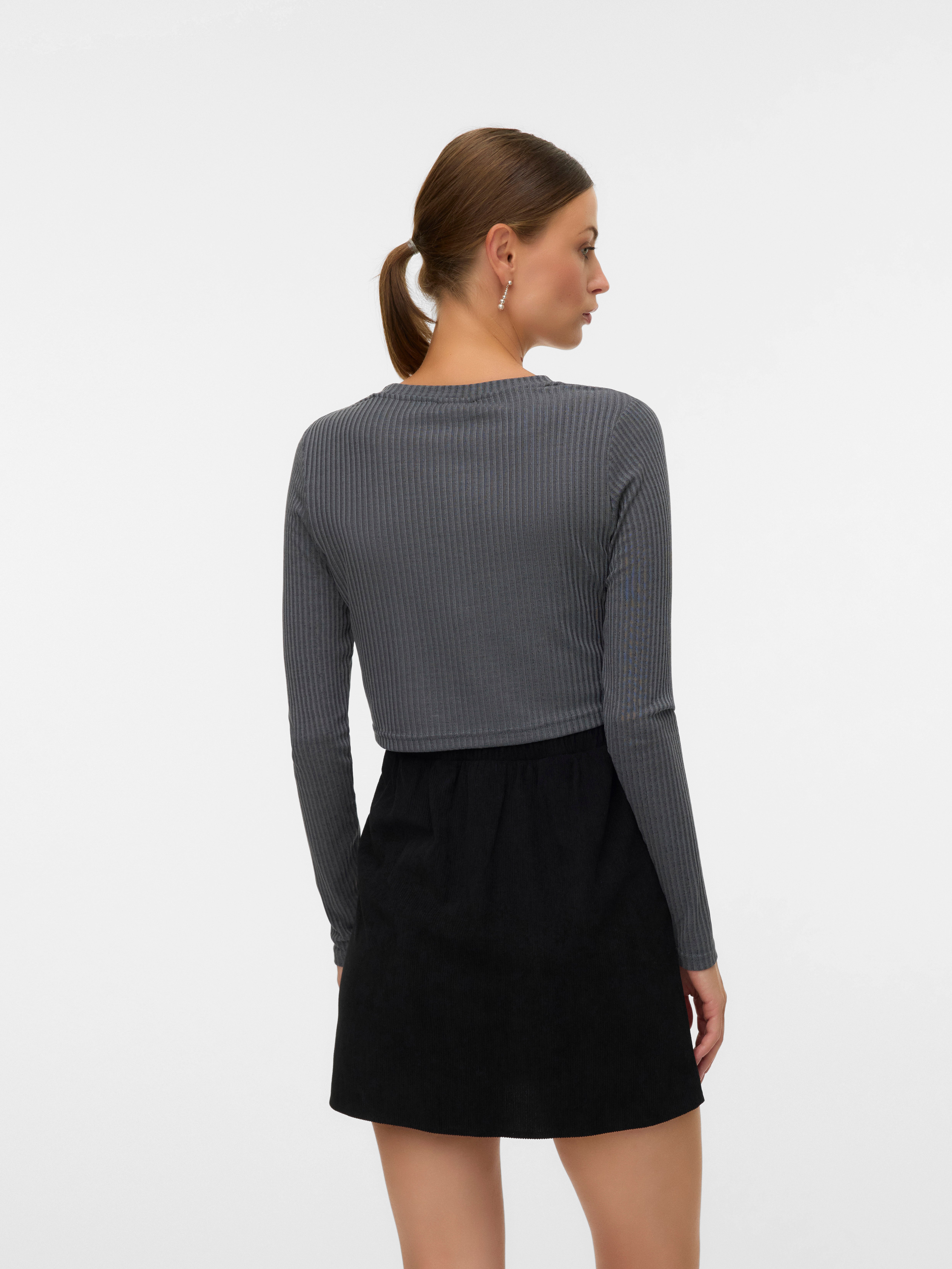 Cropped fit O-hals Top