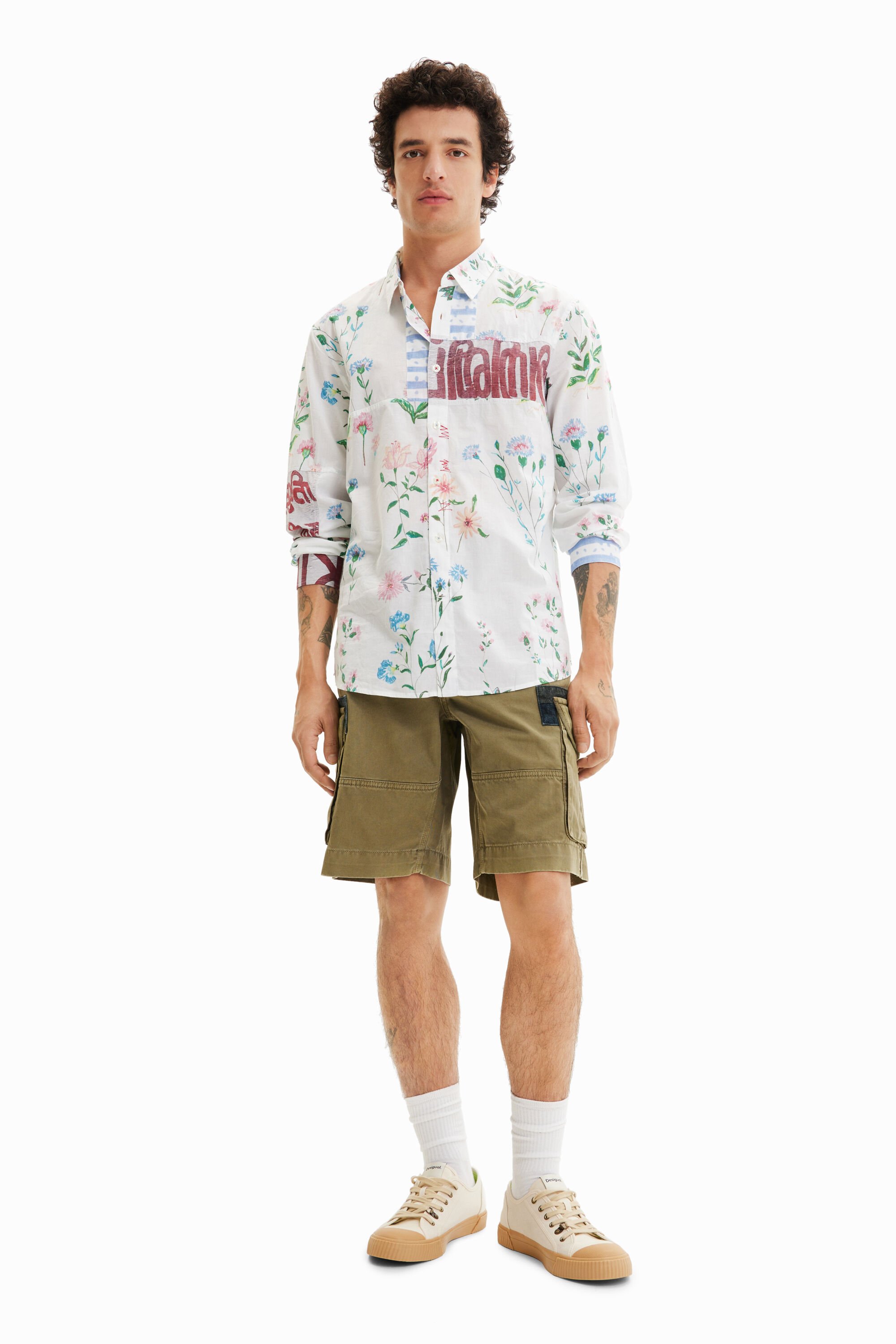 Chemise voile fleurs