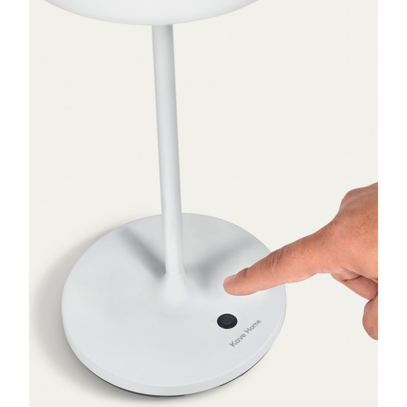 Lampe de table d'extérieure Dinesh en acier gris 40 cm