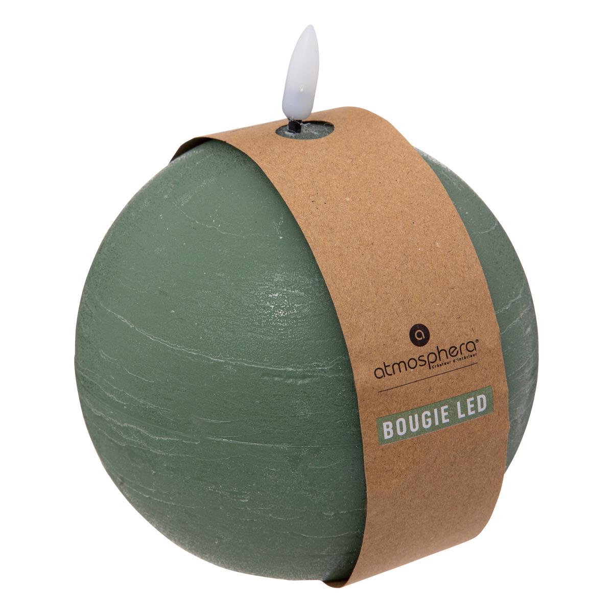 BOUGIE BOULE LED MOLIA VERT D.12CM