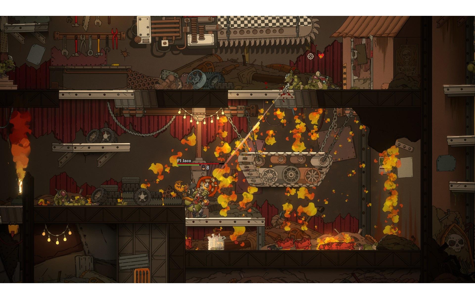 Warhammer 40.000: Shootas, Blood + Teef2D-Action-Abenteuer-Spiel für die PlayStation 4