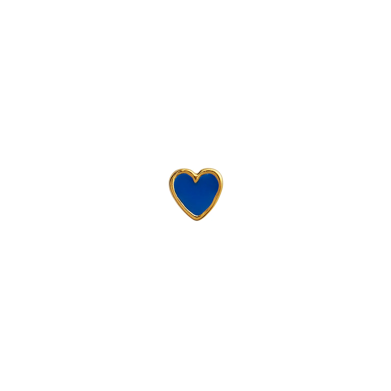 STINE A Jewelry  Petit Love Heart ørestikker - Cobalt Blue