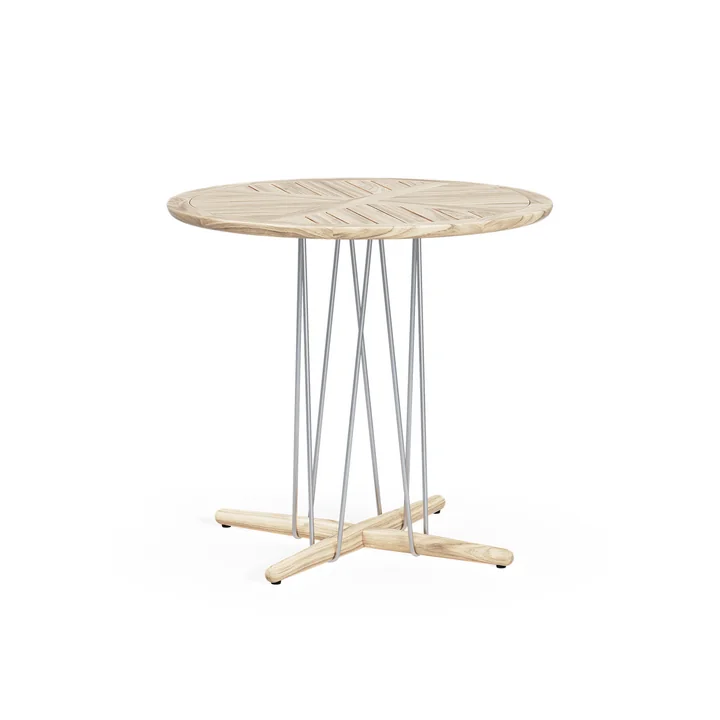 Carl Hansen - Embrace Gartentisch, Teak unbehandelt, Ø 80 cm