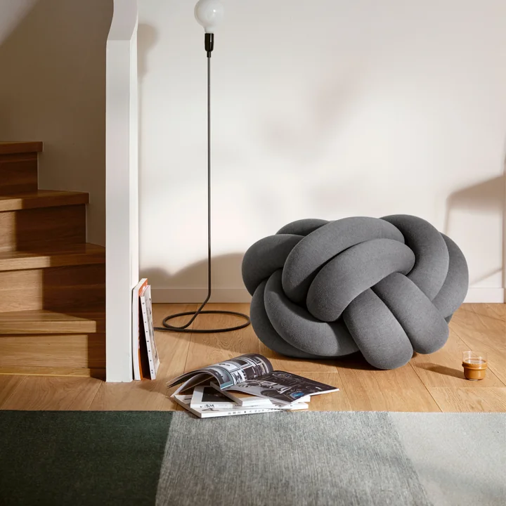 Design House Stockholm - Knot Kissen XL, grau