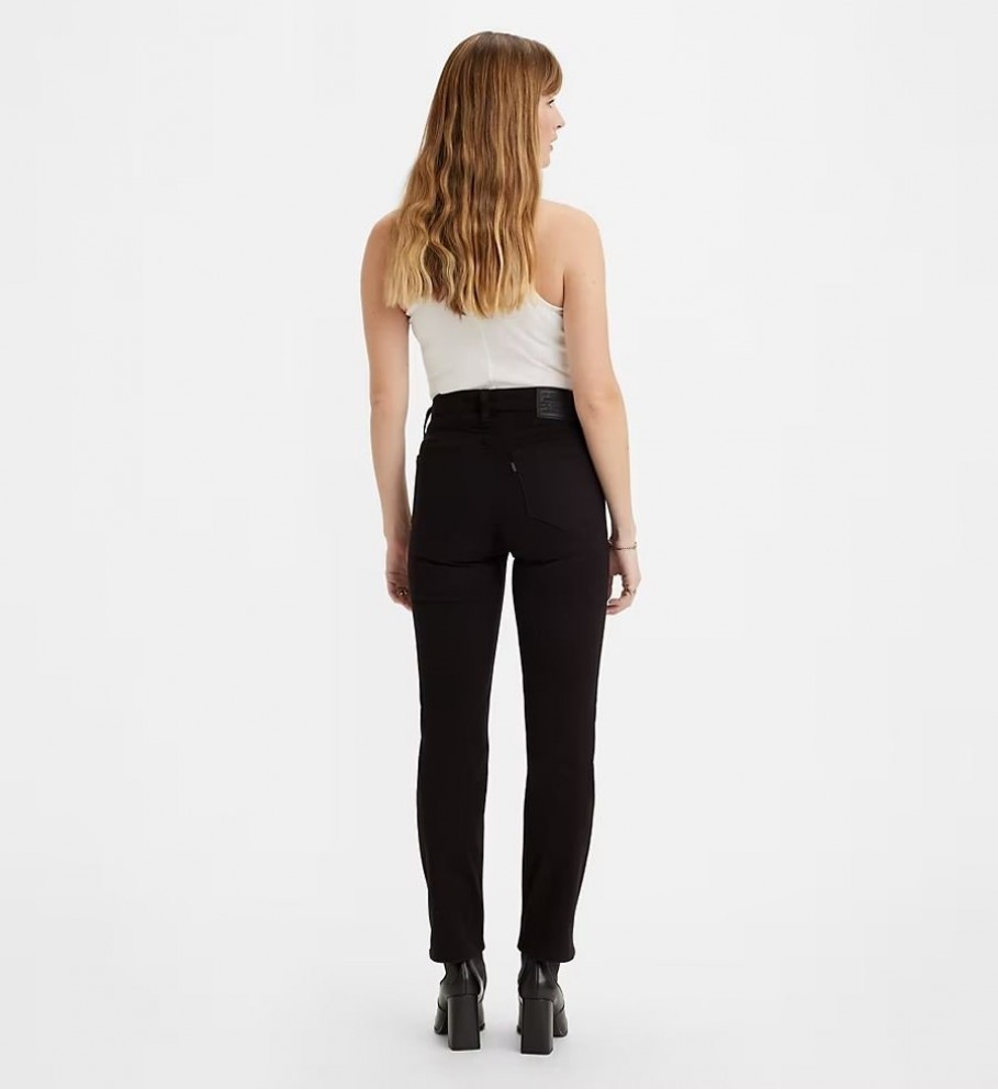 Calça jeans Levi's 724 High Rise Straight preta