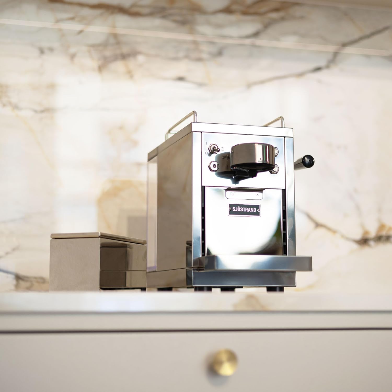 Sjöstrand The Original Espressomaschine - Nespresso-kompatibel, Edelstahlgehäuse, Skandinavisches Design