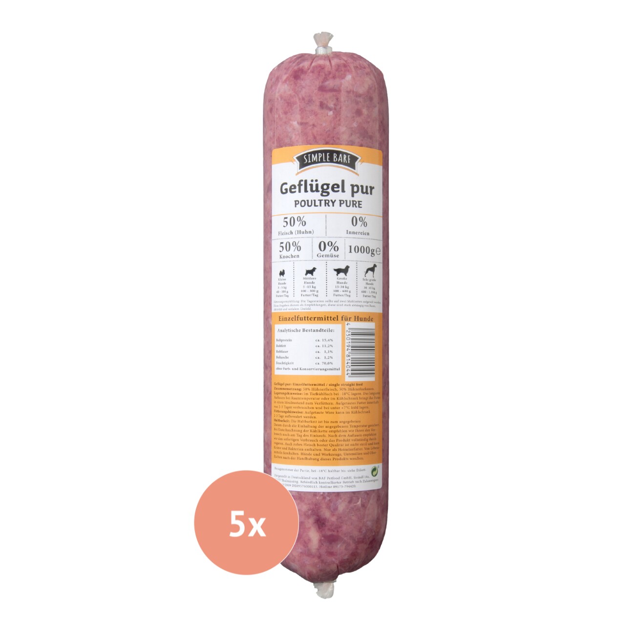 Simple BARF Menüs Rind & Huhn Paket 10x1 kg