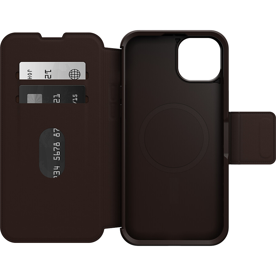 Otterbox Coque Strada Series Folio MagSafe Marron - iPhone 15 Plus