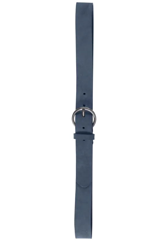 Veloursleder Gürtel - grey blue
