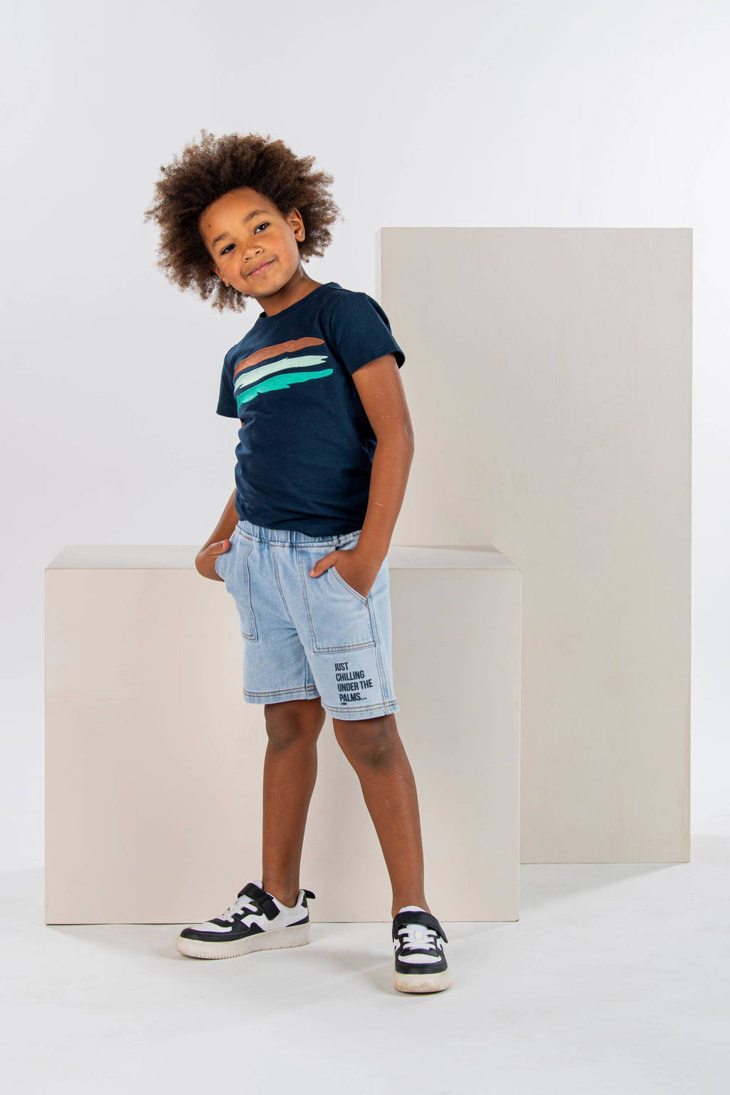 B.Nosy denim short vivid denim