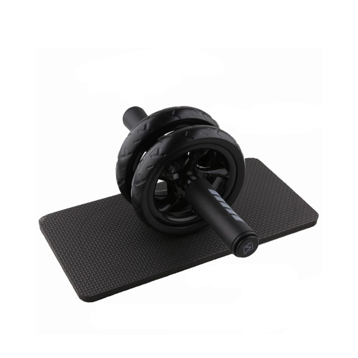 Bauch Trainer AB Roller Fitnessgerät Bauchmuskel Training   Kniematte - Schwarz