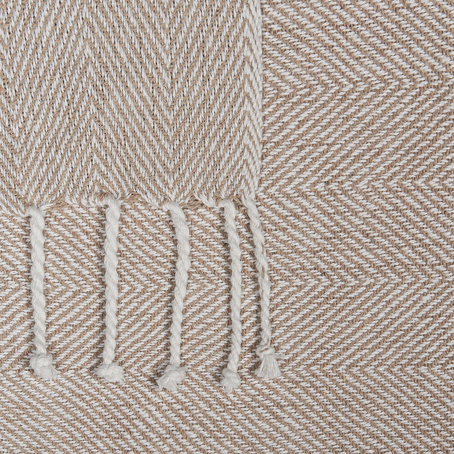 Beliani - TILMI - Plaid - Lichtbeige - 130 x 160 cm - Katoen