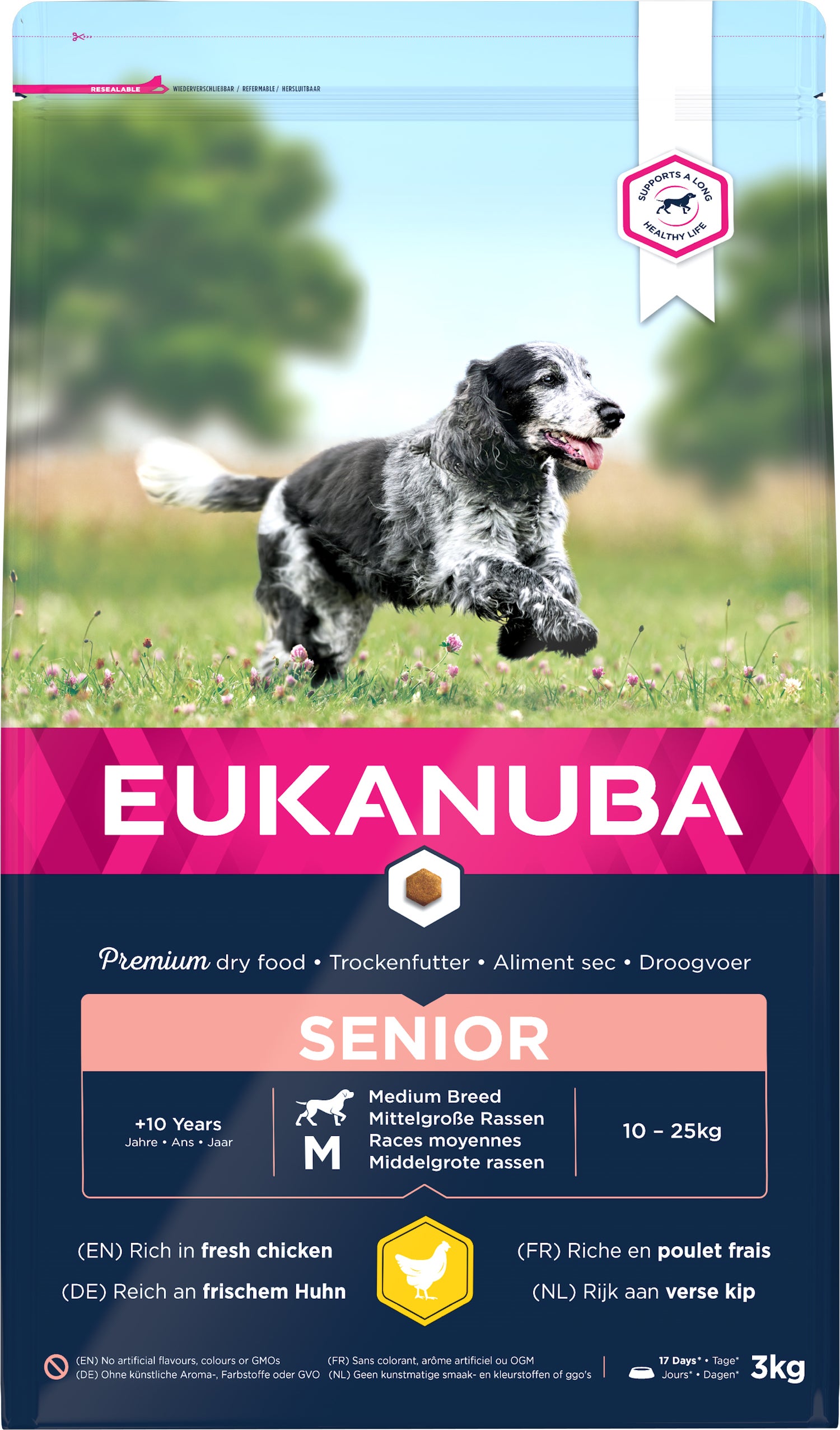Eukanuba hondenvoer senior middel kip 3 kg