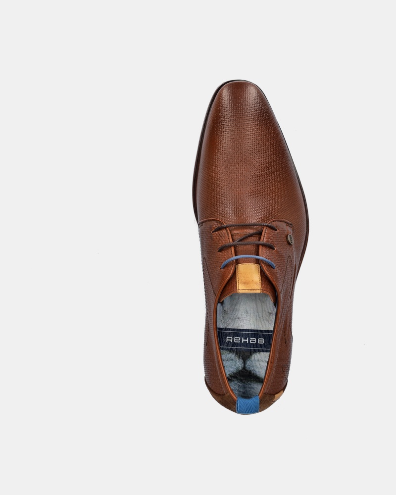 Rehab Greg Wall Lage nette schoenen  - cognac