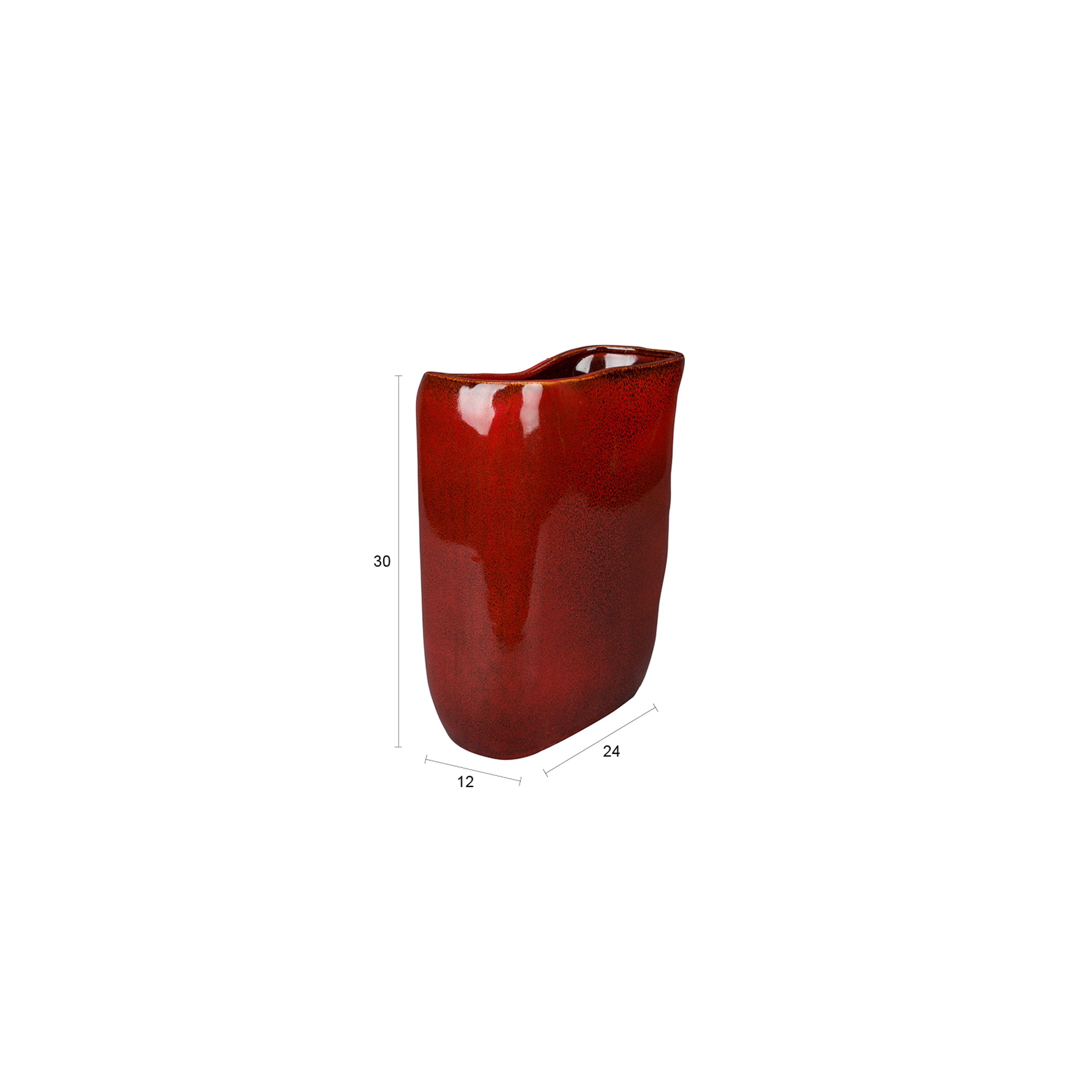 Dutchbone Edna Vaas 24 cm Rood