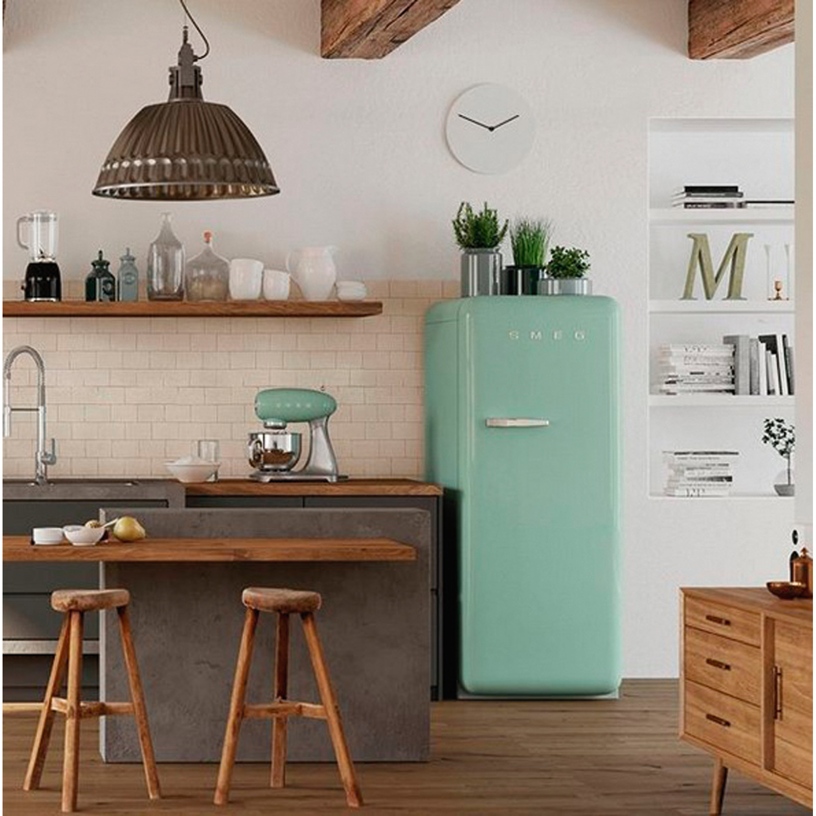 SMEG Kühlschrank FAB28R mint