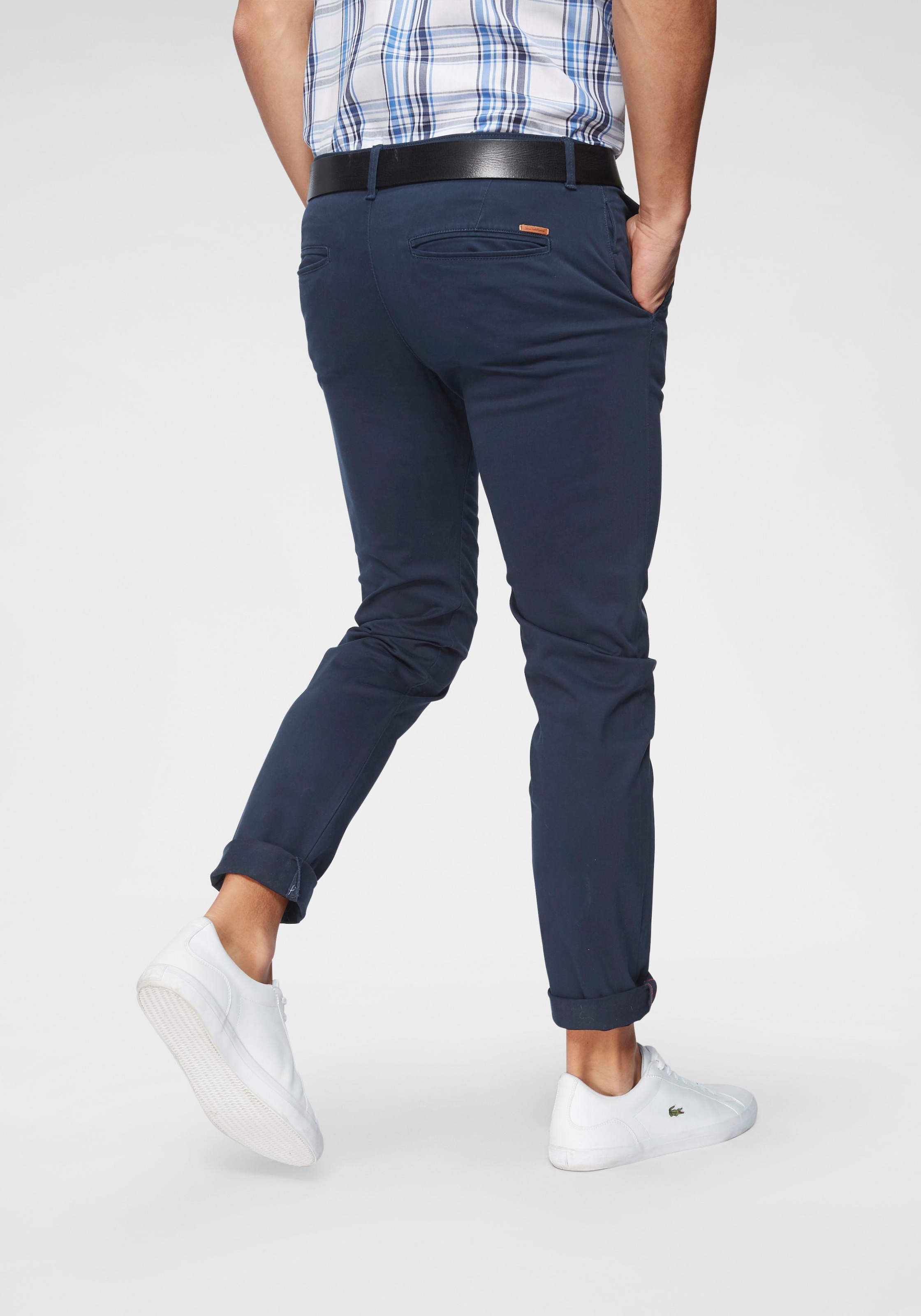 Jack & Jones Chinohose »JJIMARCO mit Badge und hohem Tragekomfort«  unifarben, modisch, slim fit, Baumwollmischung