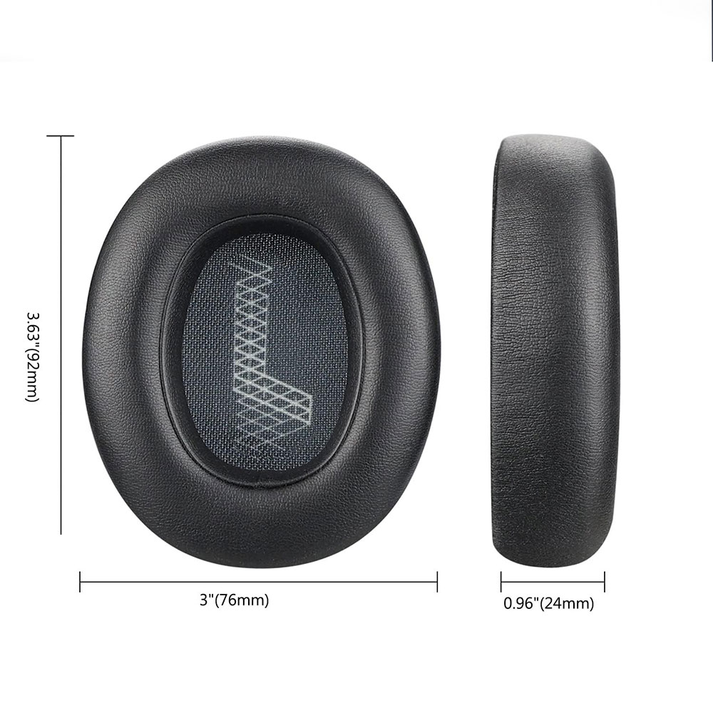(2er Set) JBL Kopfhörer Kissen Ersatz Ohr Polster für E65 / Live 650 / Live 660 / Duet NC - Schwarz