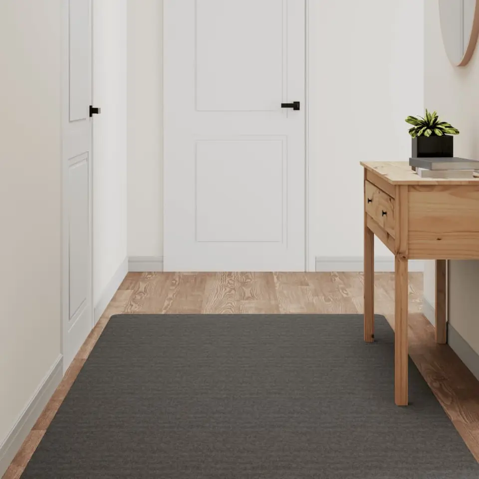 vidaXL - Tapijtloper - Antraciet - Stof - 100 x 180 cm