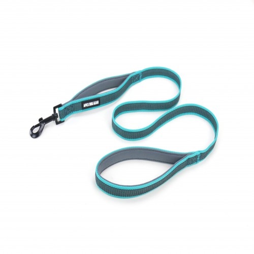 Guia para cães APEX DOG GEAR em nylon turquesa com alça dupla