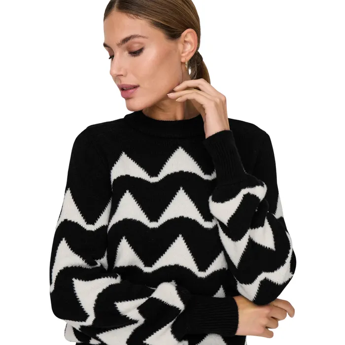 JDY Tina Jacquard Knitted Sweater Dames