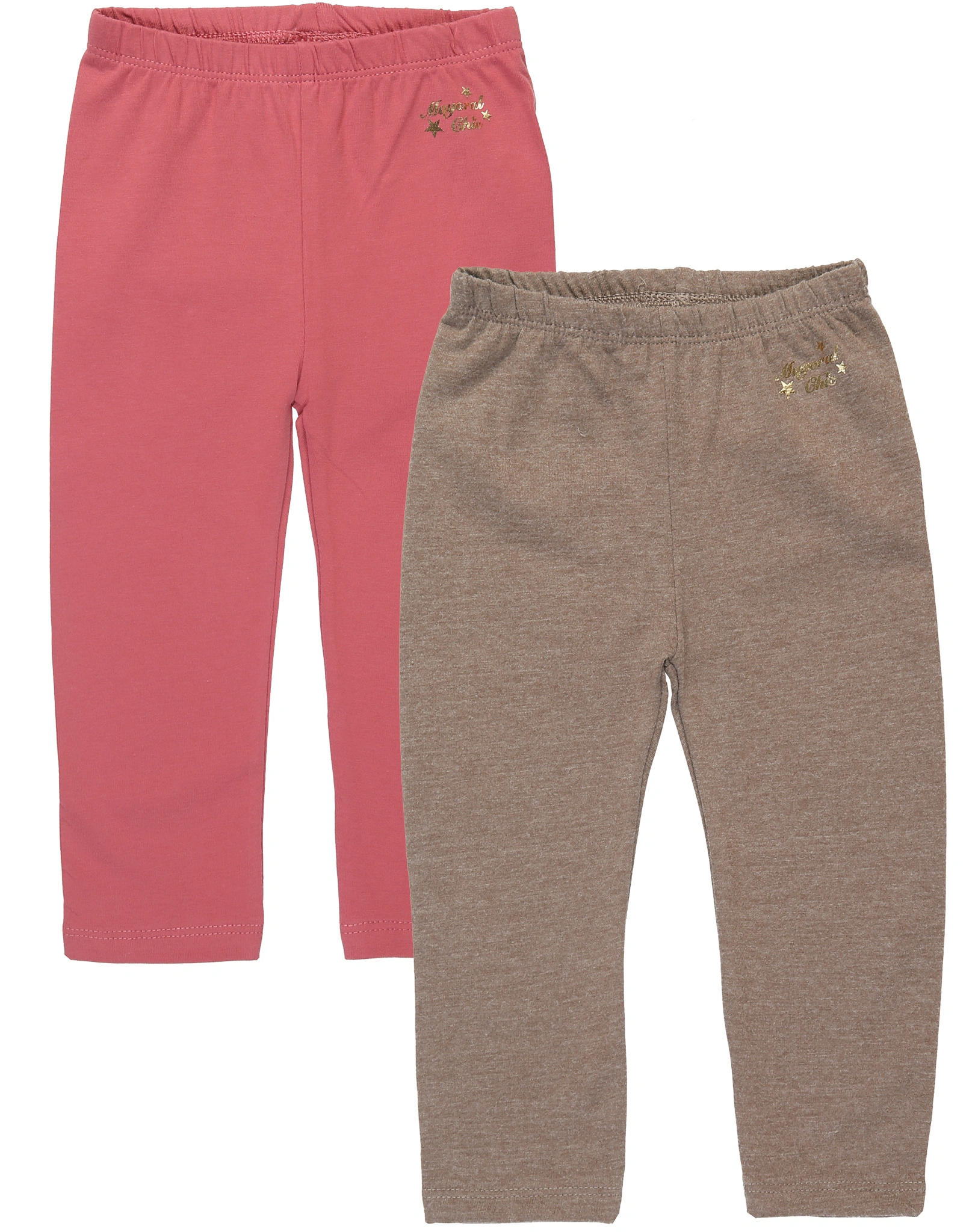 Leggings COLOR DUO 2er Pack in braun/mauve