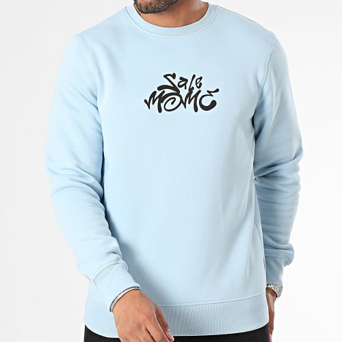 Sweat Crewneck Nounours Graffiti Bleu Clair