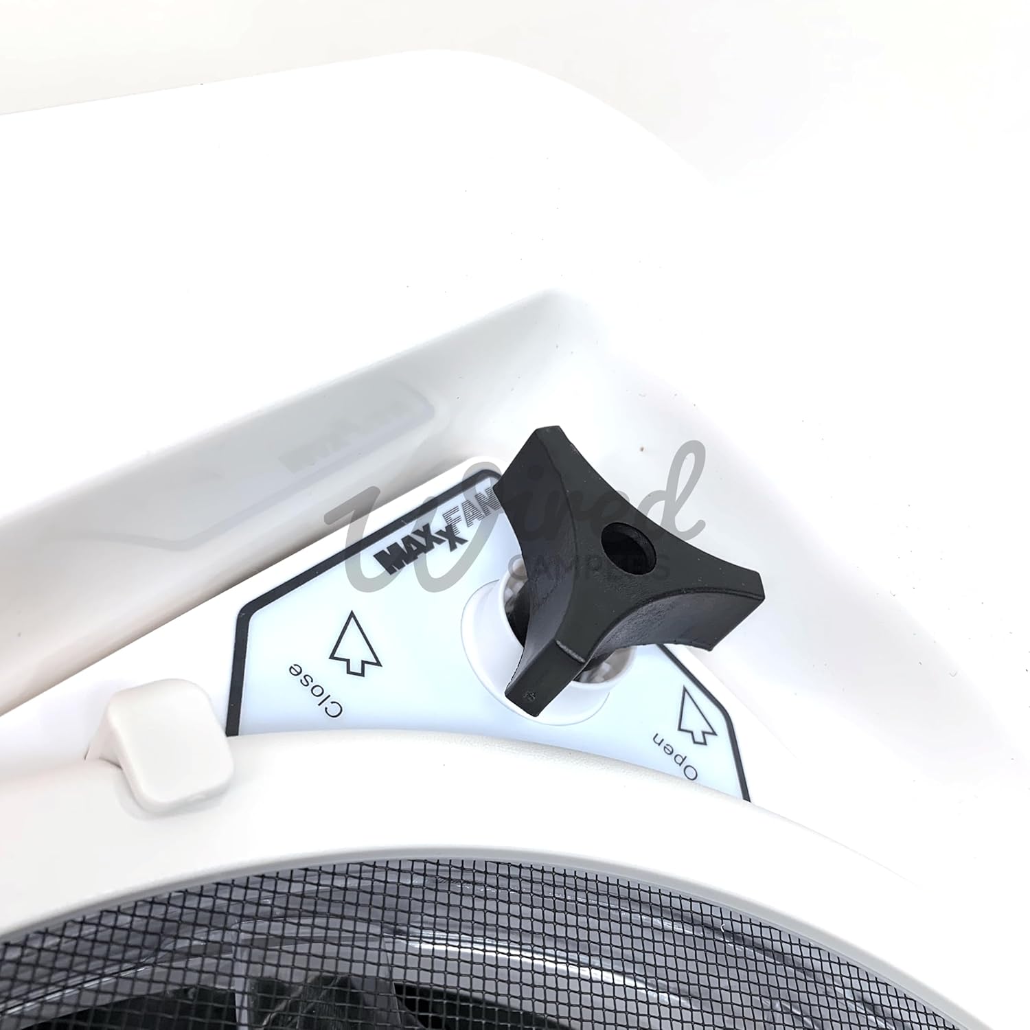 MAXXAIR Dachhaube Maxxfan Deluxe mit Lüfter und Regenschutz, elektr. Öffnung Farbe Smoke