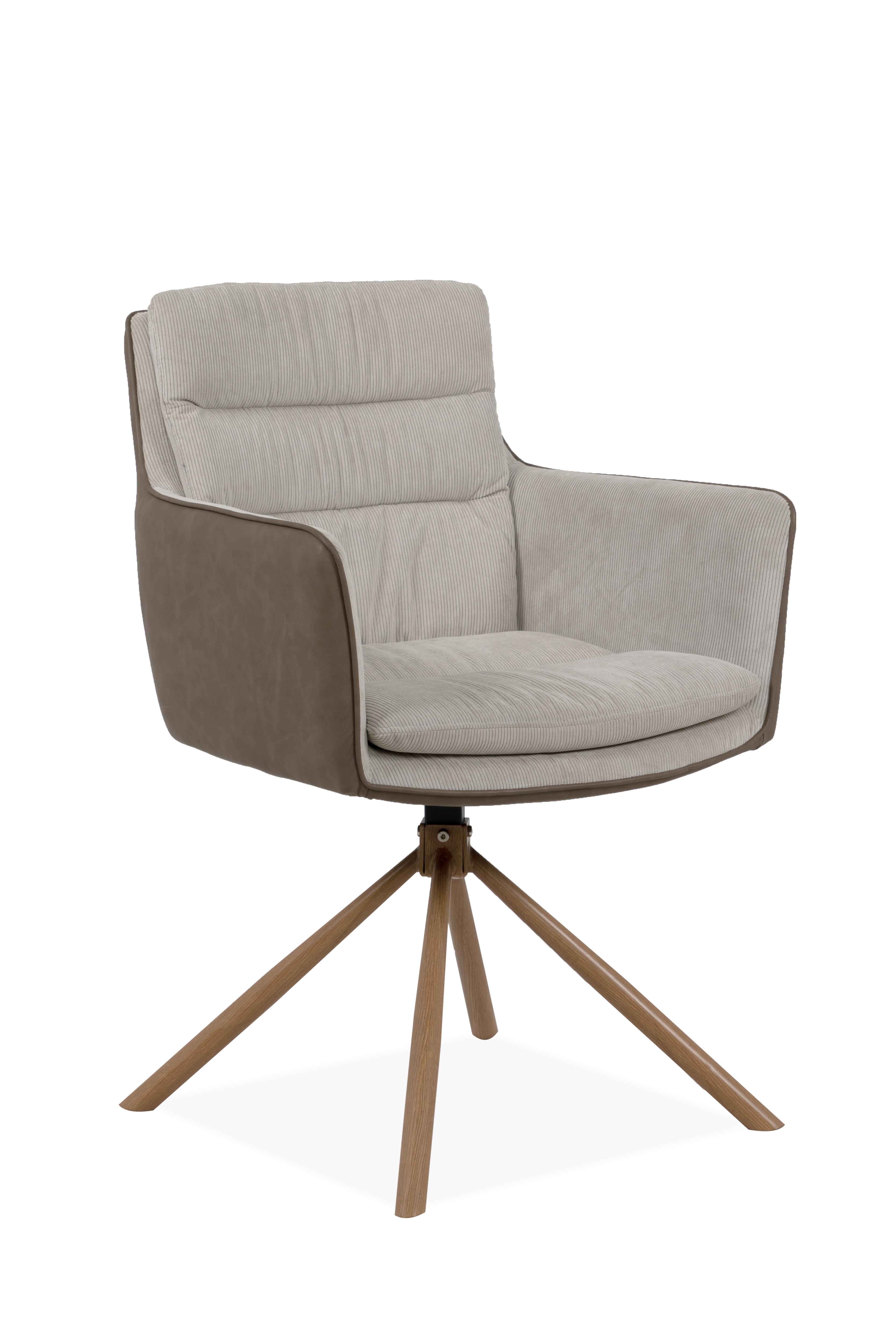 LOGAN FAUTEUIL BEIGE MARRON BOIS